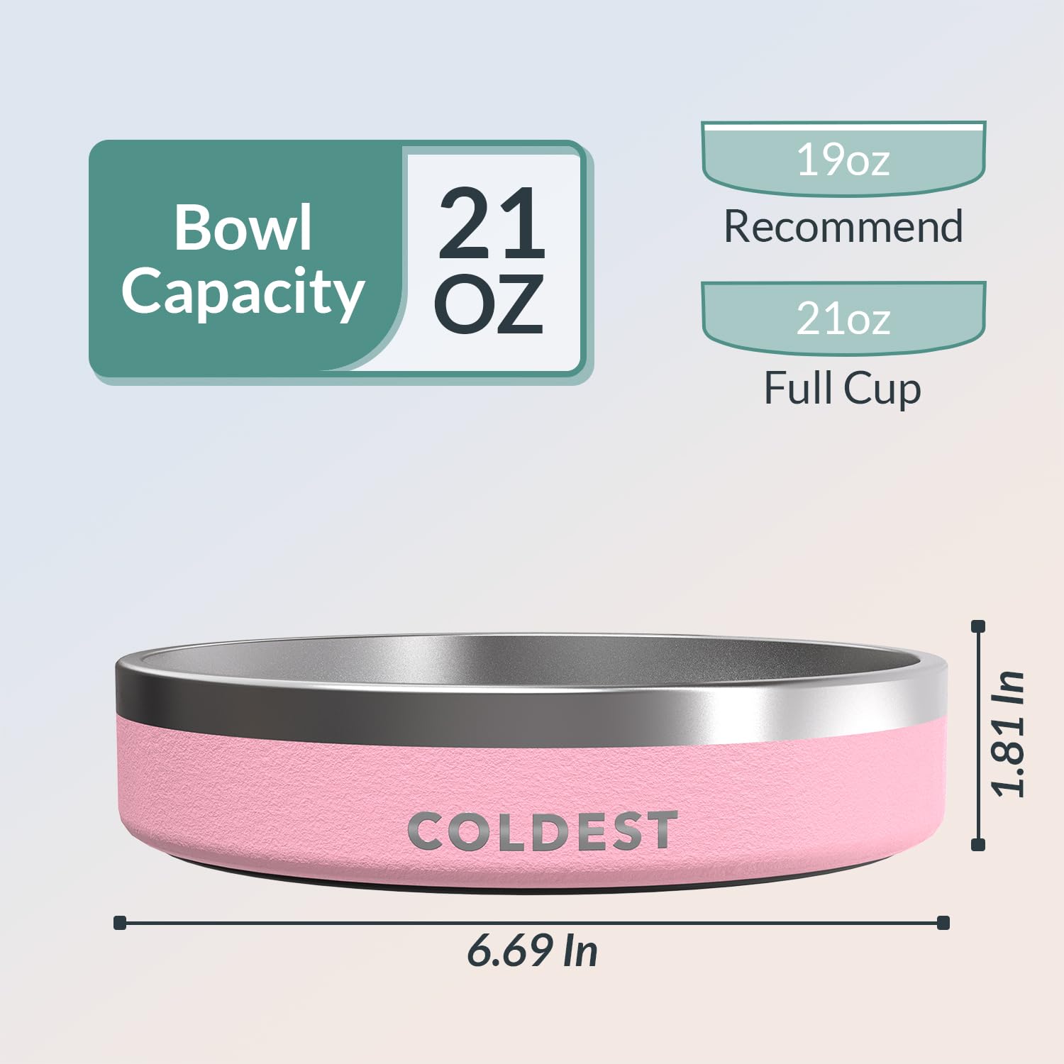 The Coldest Water bol-chien-anti-rouille: inox résistant pour une utilisation durable.