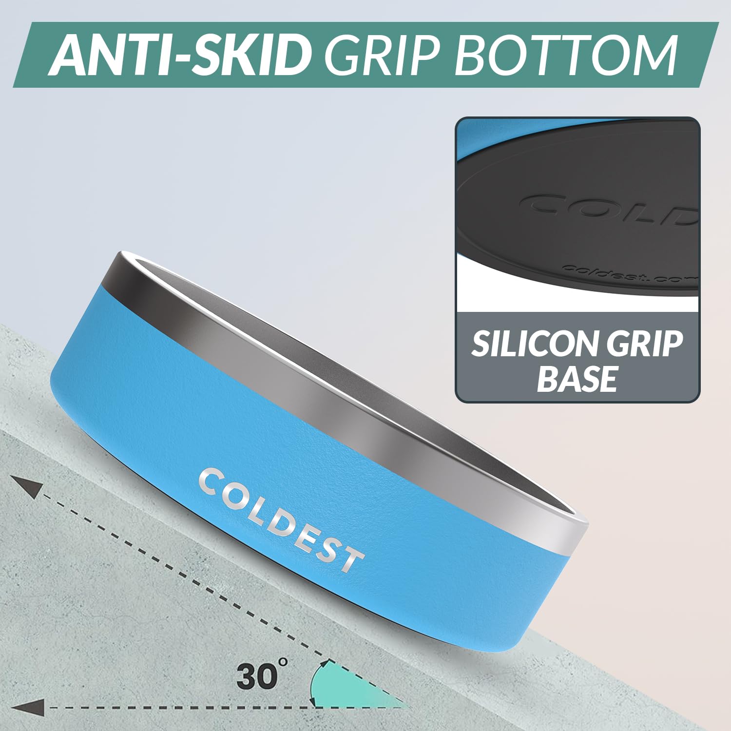 The Coldest Water cuenco aislado de triple pared para agua estable