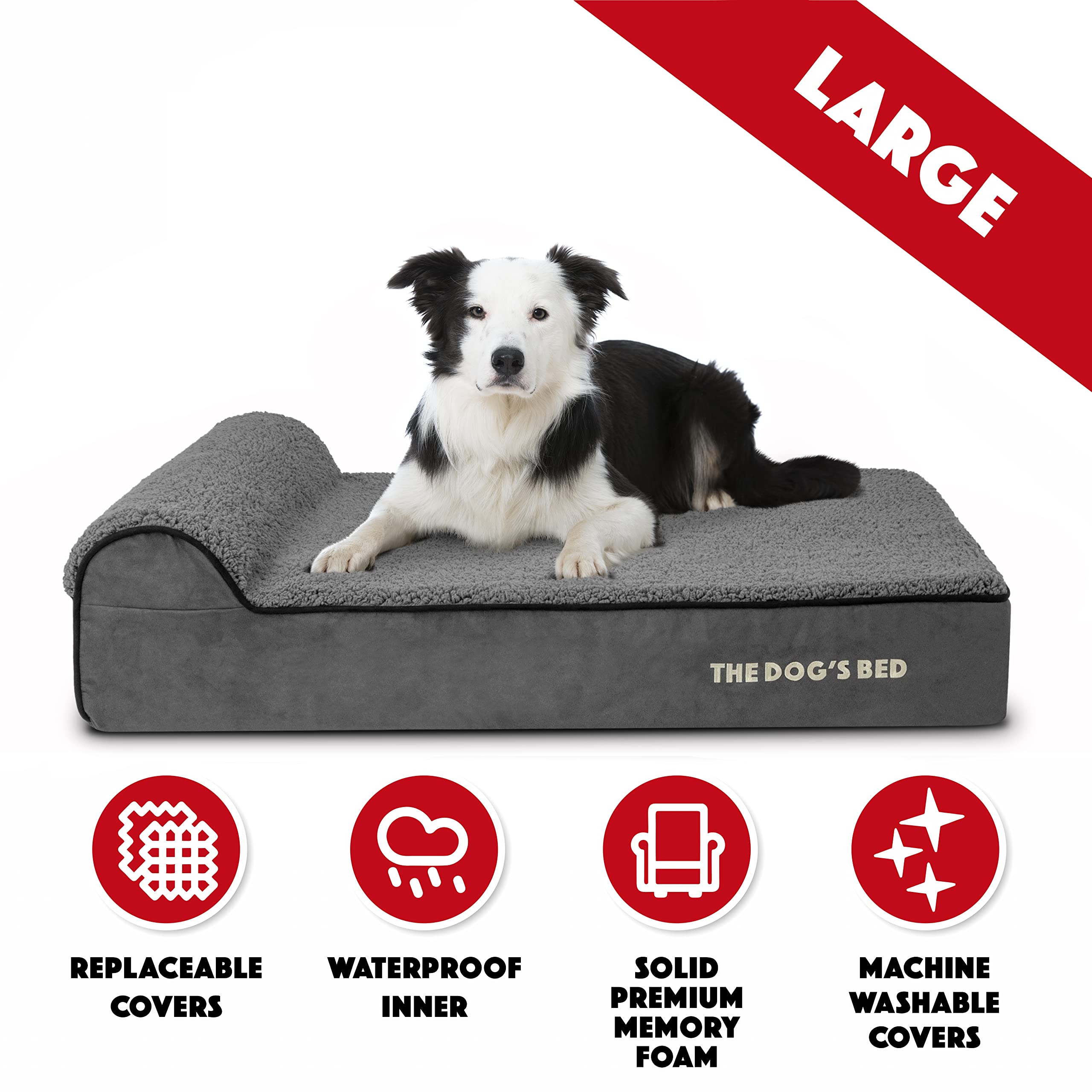 Cama de tamaño grande The Dog's Balls para perros grandes.