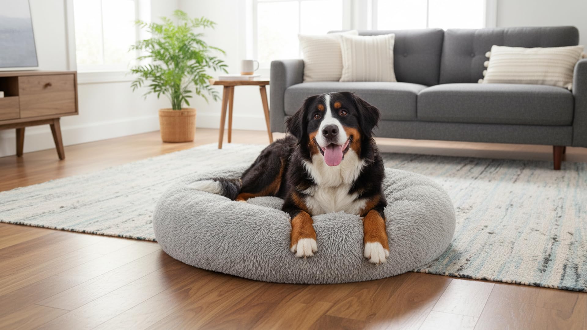 The Dog's Balls Cama Donut Gris Plateado para estilo moderno