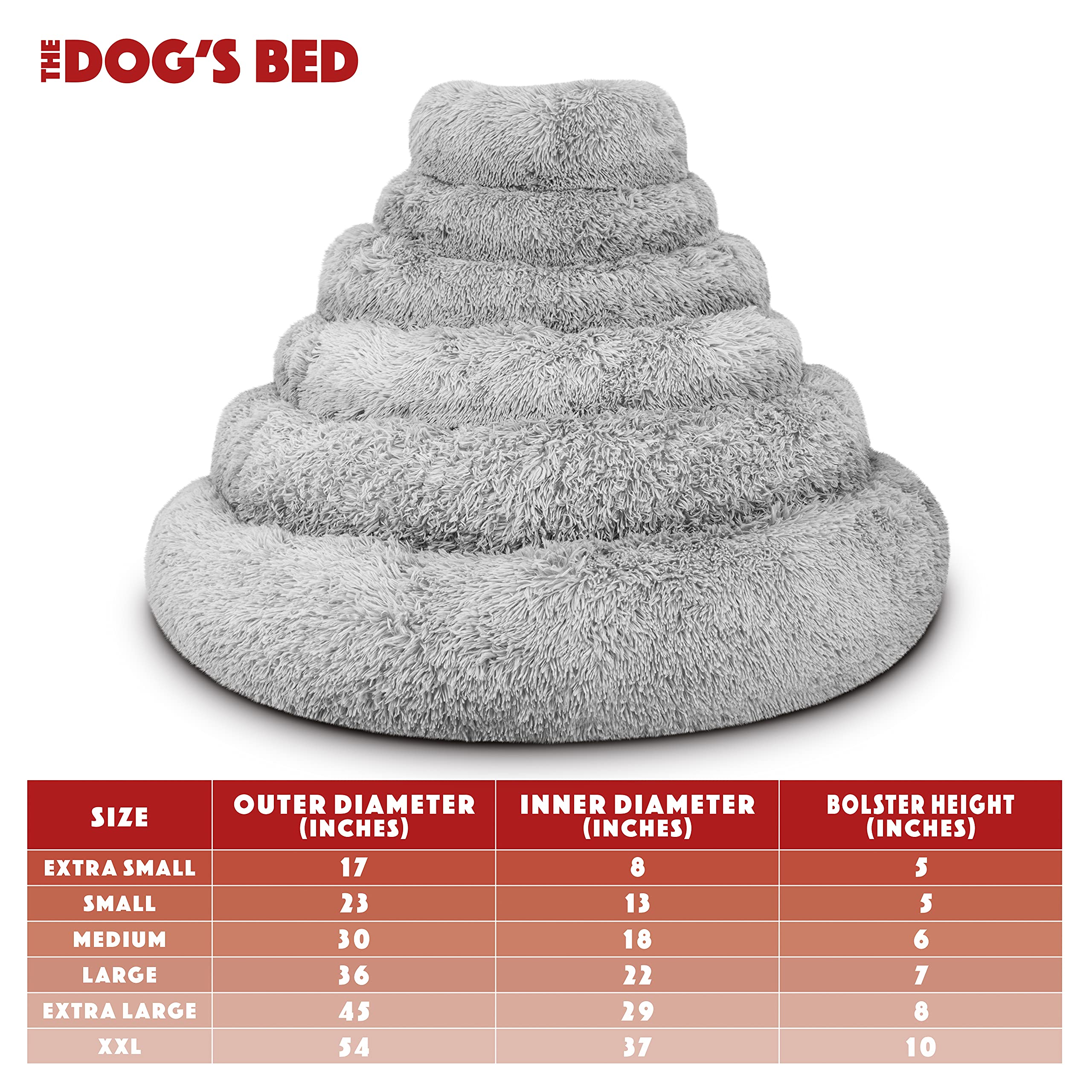 The Dog's Balls Cama Donut Lavable a máquina para limpieza rápida