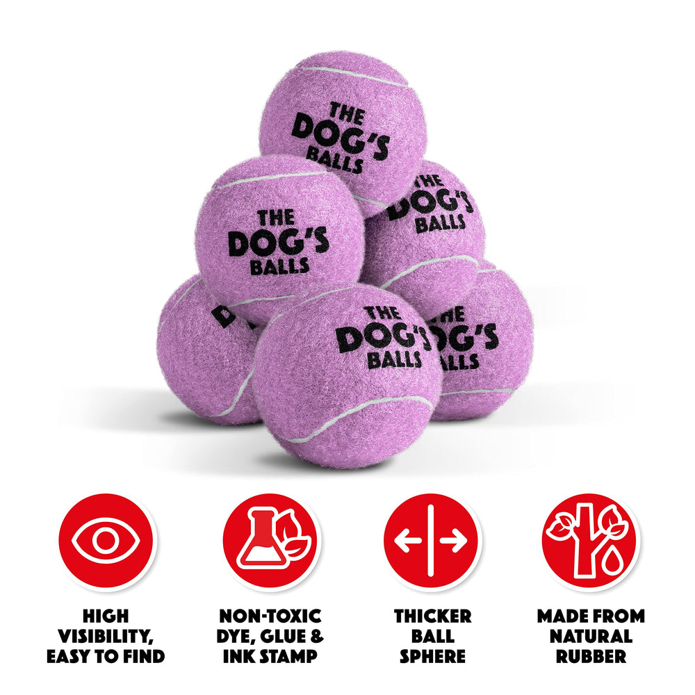 The Dog's Balls paquete de seis, práctico para entrenamientos y juegos.