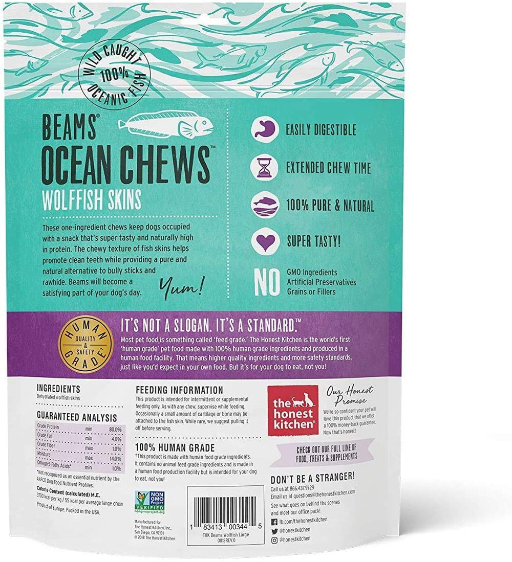 Beams para perros: snack dental de piel de pescado deshidratada, proteína y Omega-3.