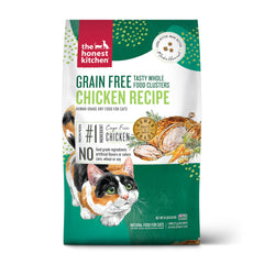 The Honest Kitchen Clusters pollo-crujiente en cuenco, opción sabrosa y fácil de digerir para gatos.