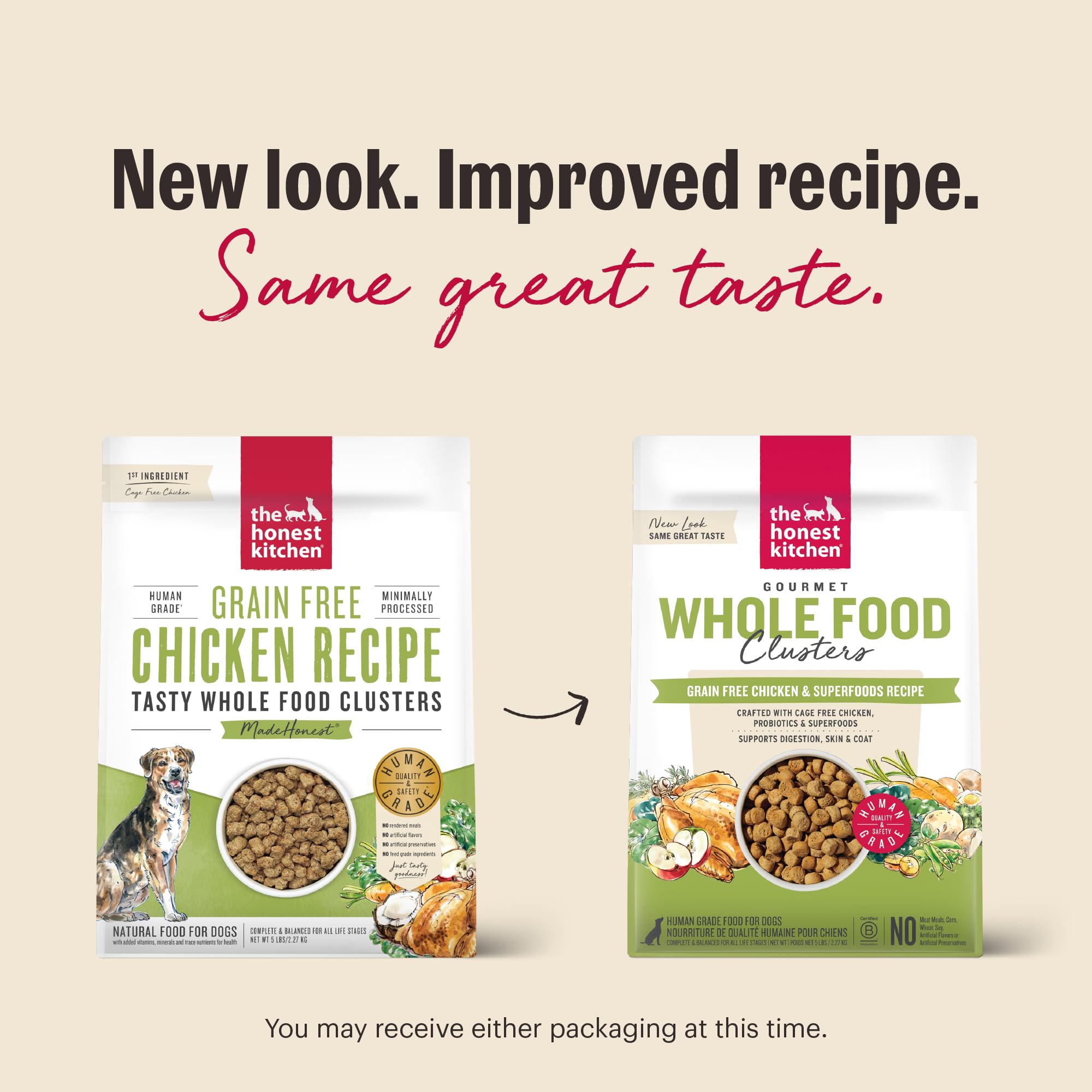 The Honest Kitchen Clusters sin rellenos e ingredientes de calidad para perros