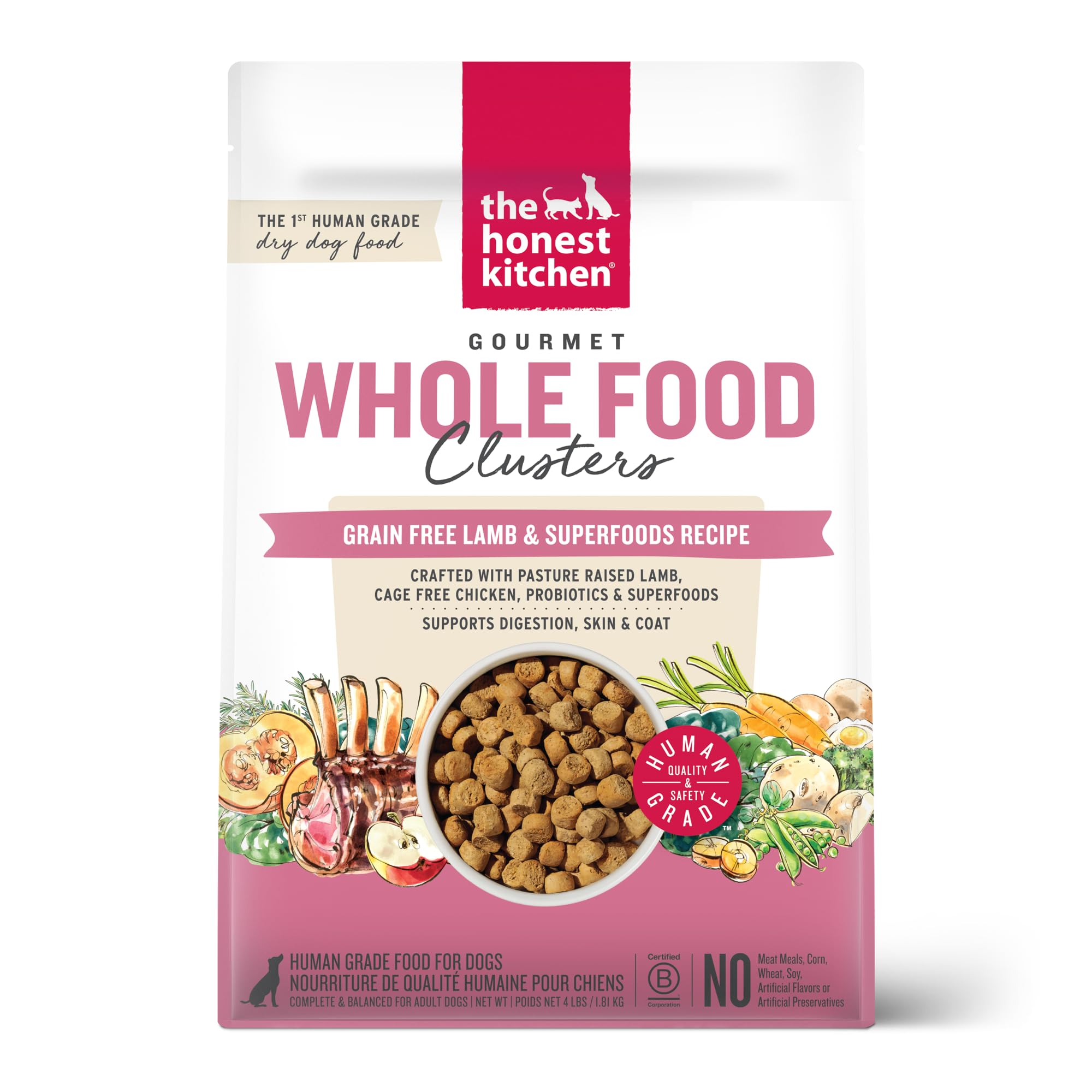 The Honest Kitchen envase de comida seca para perros activos
