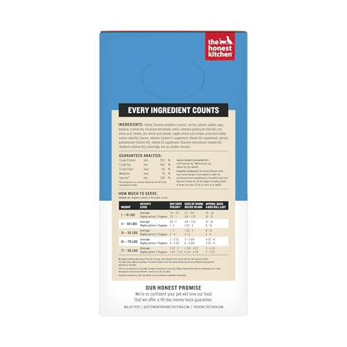 The Honest Kitchen WholeMade deshidratada pavo agua tibia en tres minutos