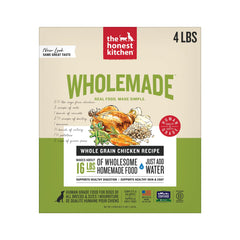 The Honest Kitchen Wholemade con pollo de corral, caja de cuatro libras lista para rehidratar.