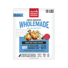The Honest Kitchen WholeMade Deshidratado para perros con pavo, empaque práctico y de calidad.