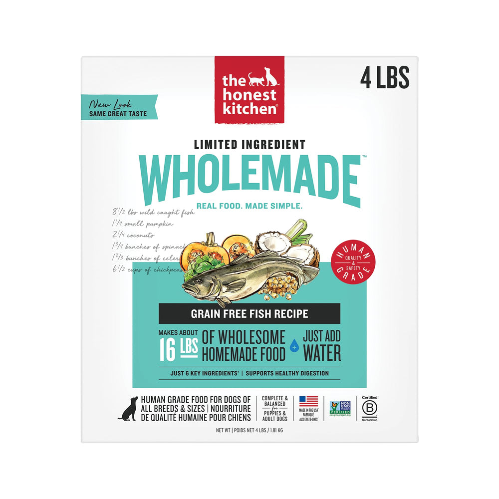 The Honest Kitchen Wholemade con pescado de ingredientes limitados para perros sensibles