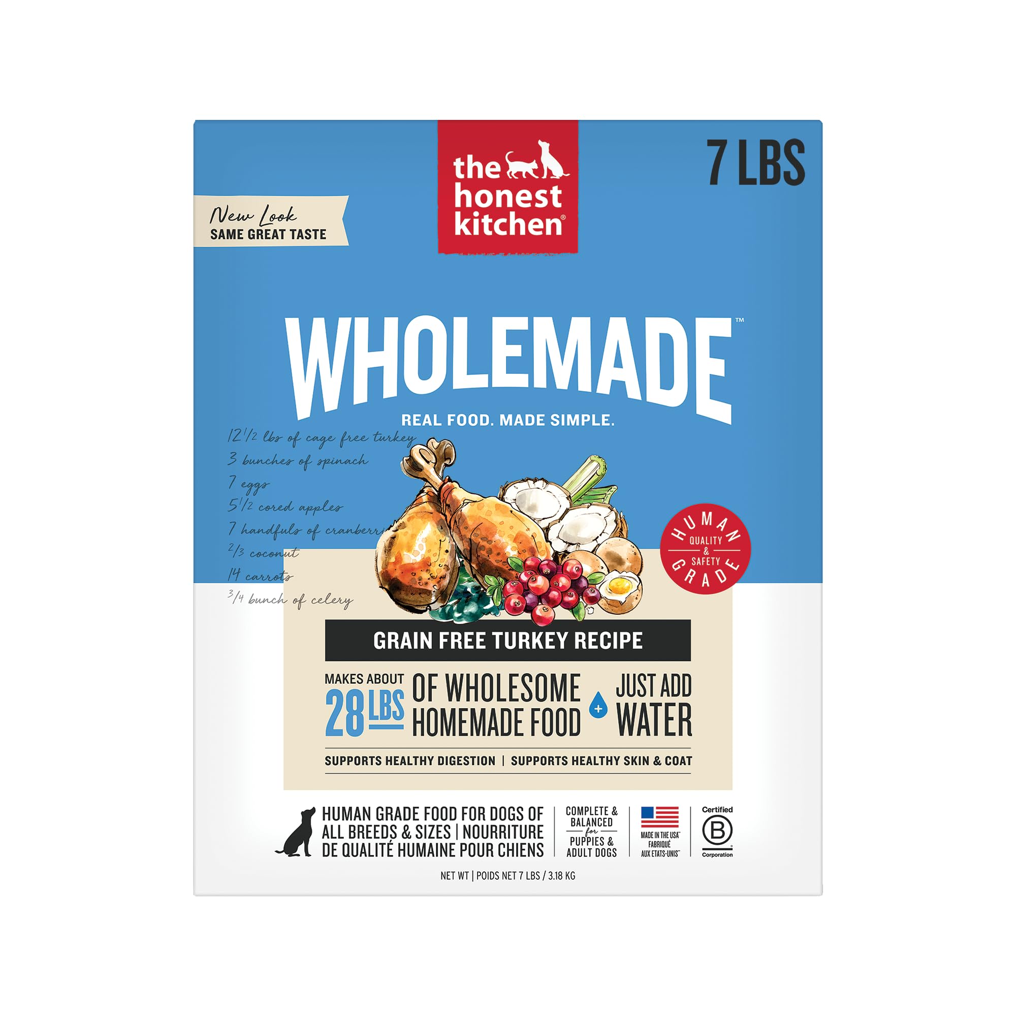 The Honest Kitchen Wholemade en cuenco de pavo, lista para servir y nutritiva.