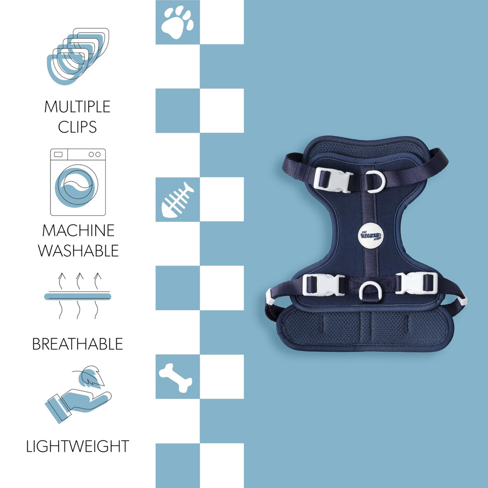 THE LICKER STORE Arlo arnés con 3 hebillas facilita vestir al animal.