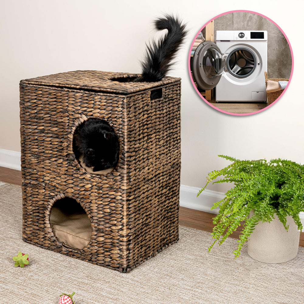 THE LICKER STORE Jaxon cabana para gato rectangular, refugio cómodo para siestas.