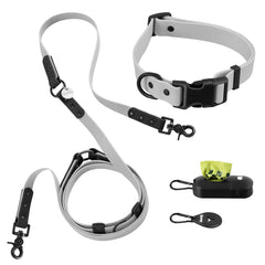 THE LICKER STORE Luna 8 pies: collar y correa de dos tonos para paseos con estilo