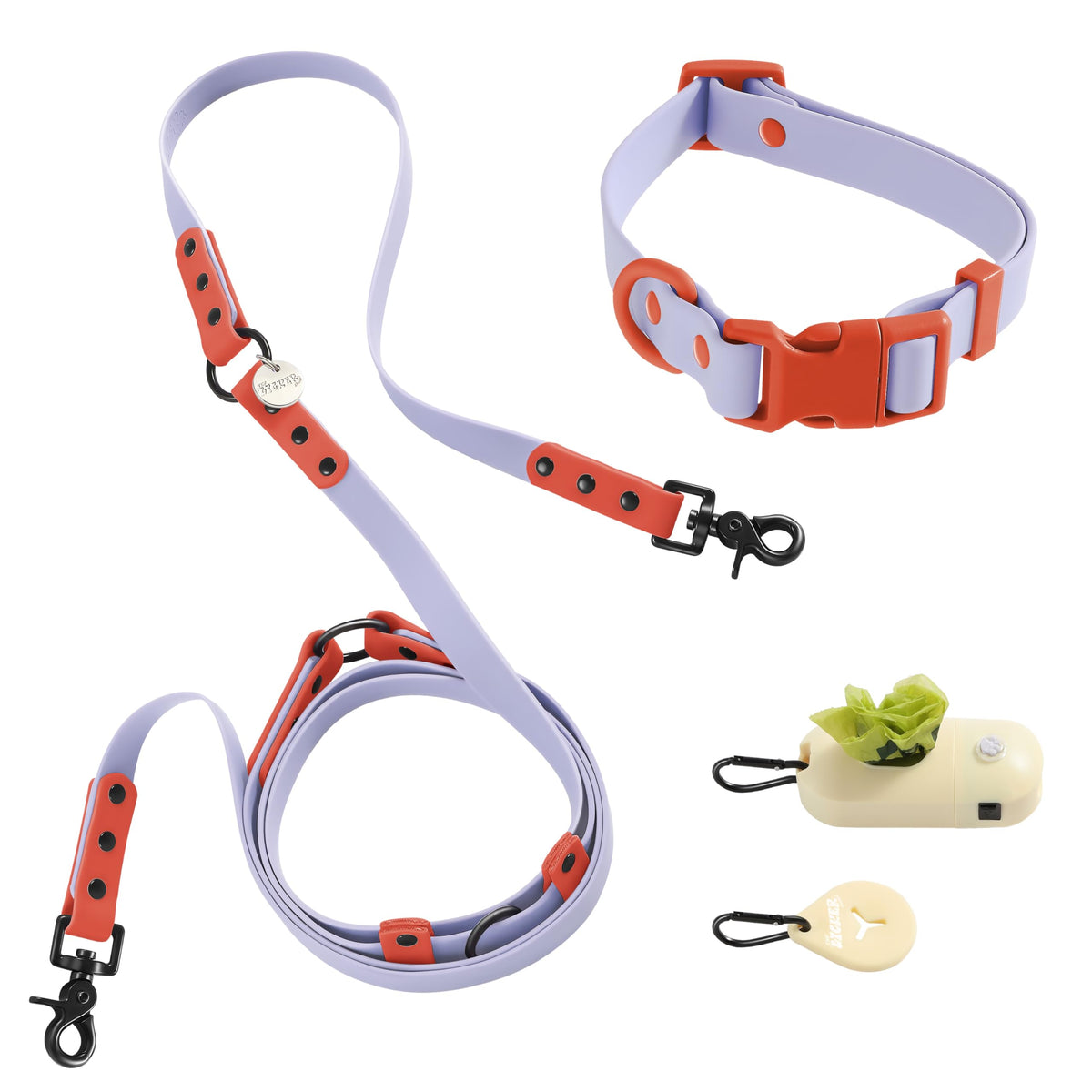 THE LICKER STORE Luna collar y correa ajustables para paseos cómodos y seguros