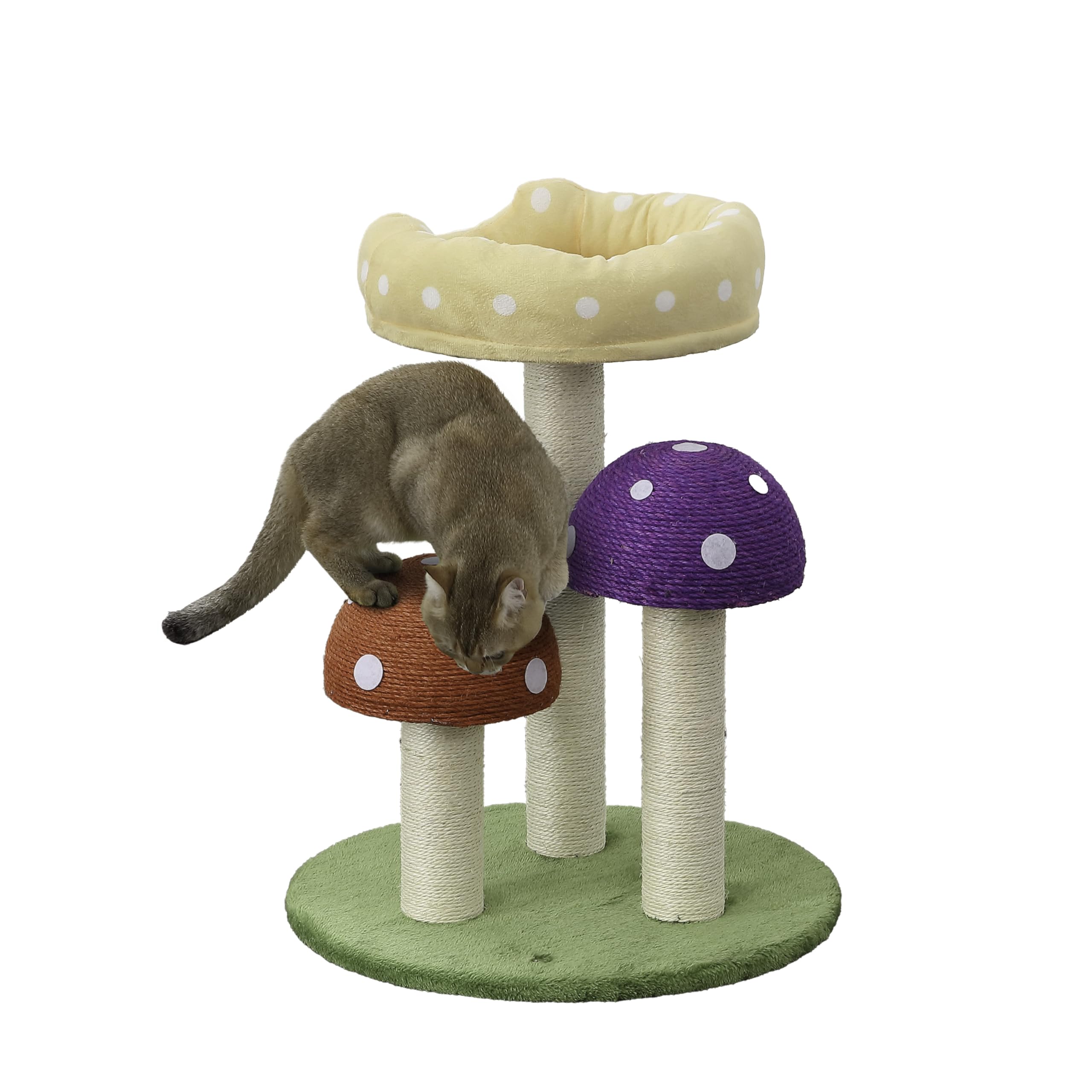 THE LICKER STORE Pixie 22.5 arbol-gato-hongo base verde para descanso y juego