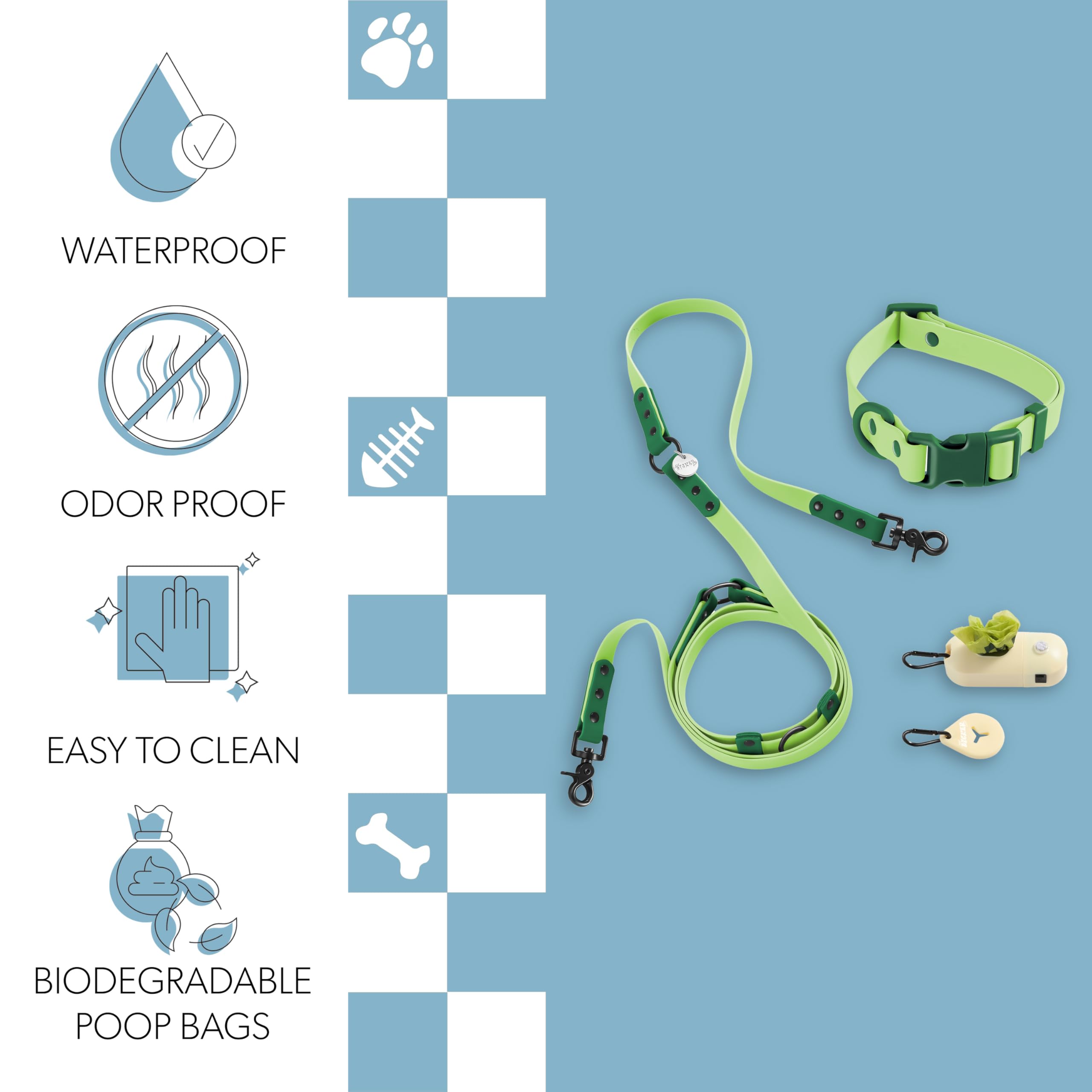 THE LICKER STORE WLK1005B-5SET Luna: dispensador de bolsas con linterna LED recargable