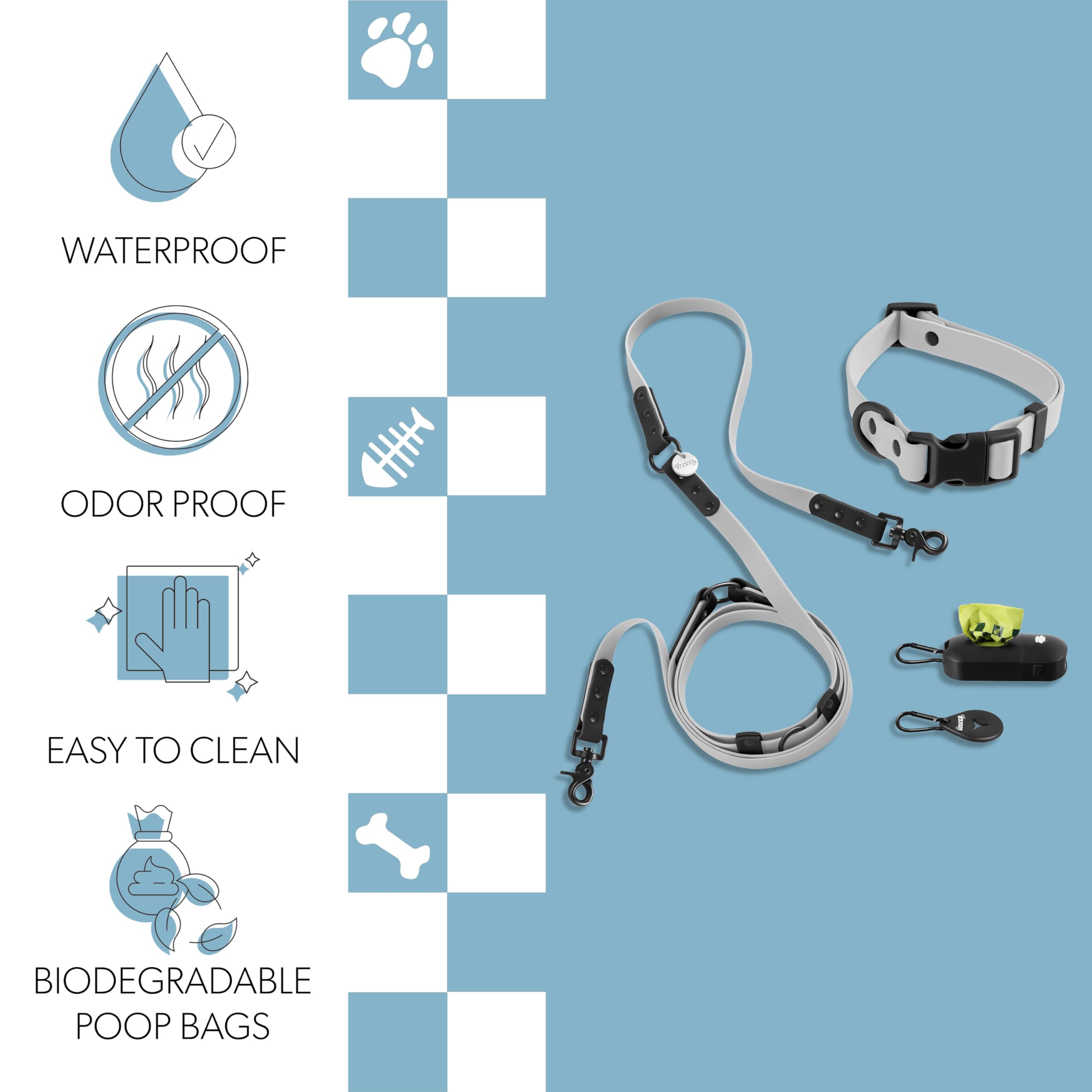 THE LICKER STORE WLK1005N-5SET Luna dispensador de bolsas facilita paseos limpios.