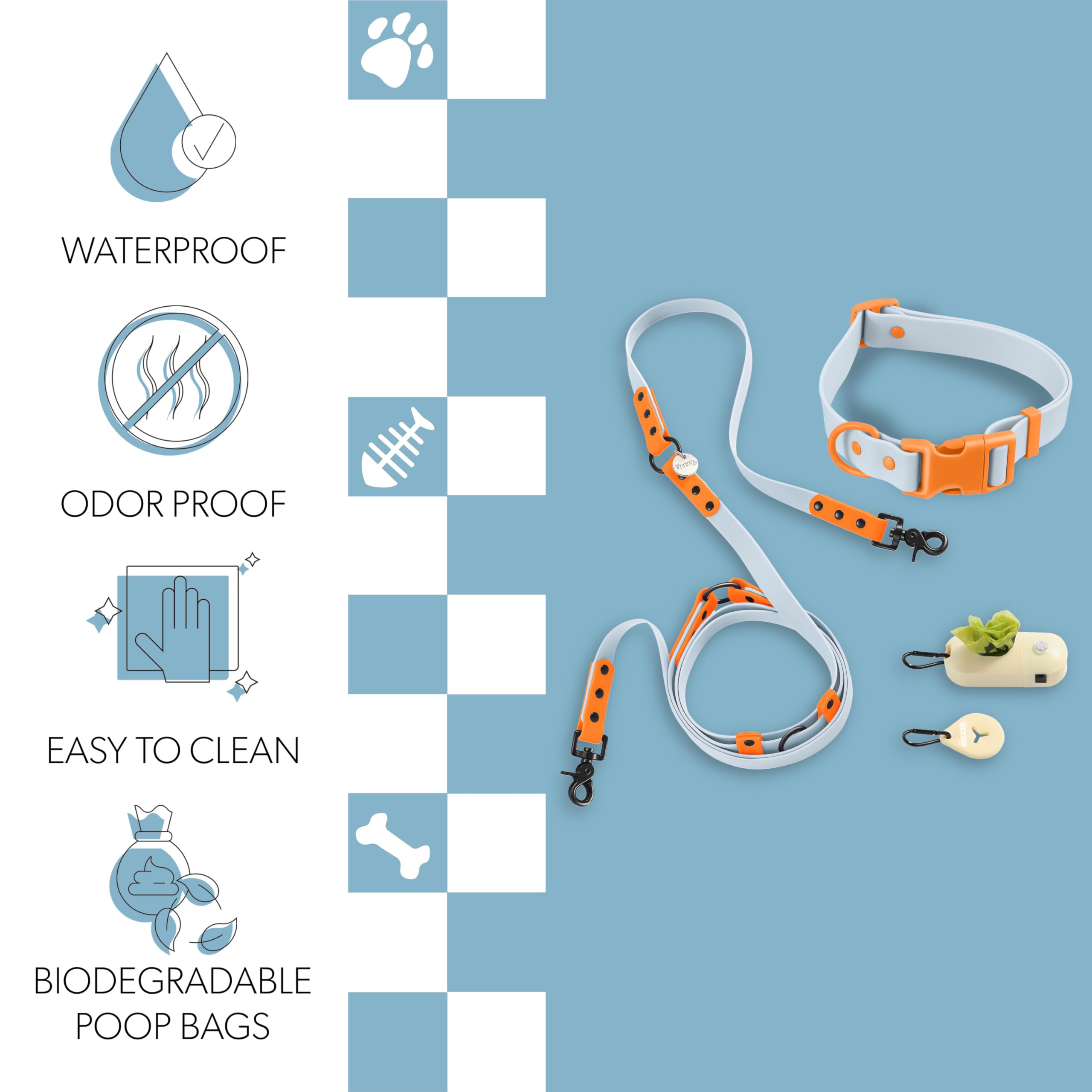 THE LICKER STORE WLK1006D-5SET Dispensador de bolsas para paseos limpios.