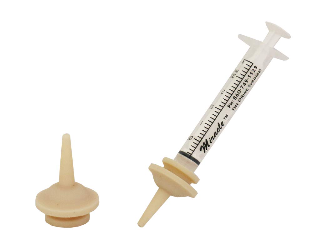 THE MIRACLE NIPPLE: jeringa de 3 ml con anillo O para gatitos y cachorros pequeños