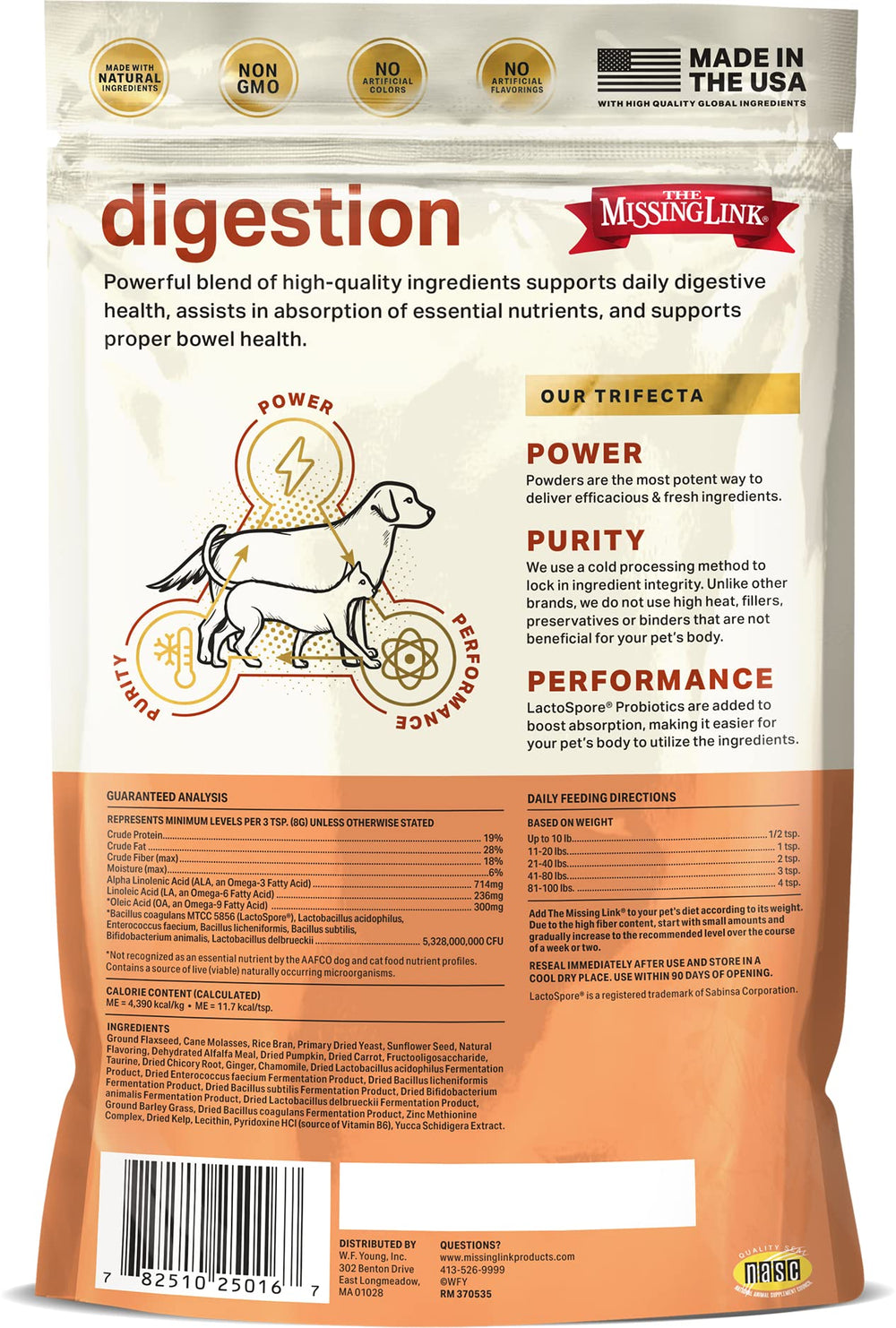 The Missing Link jengibre aporta beneficios antiinflamatorios suaves.