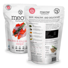 The New Zealand Natural Pet Food Co comida liofilizada para gatos con salmón King, sabor intenso.