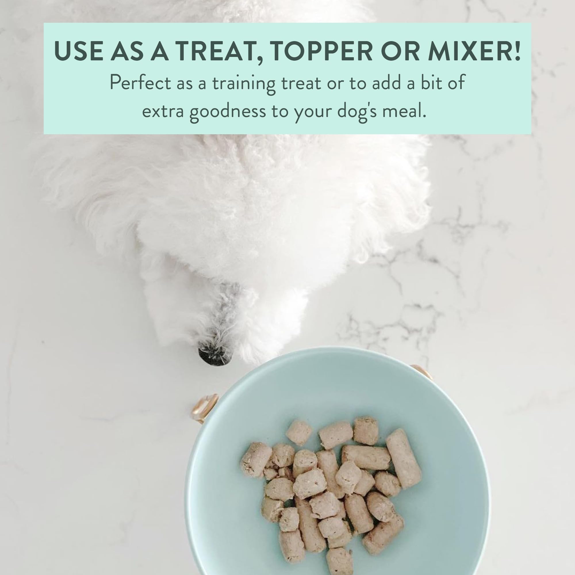 Topper ou mélange: ajoute une saveur naturelle au repas avec WOOF.