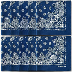 The Peacock Crew bandanas diez-pack azul marino, perfecto para uso diario resistente.