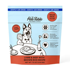 The Pets Table Alimento para perro aireado con cordero y res, proteína de alta calidad.