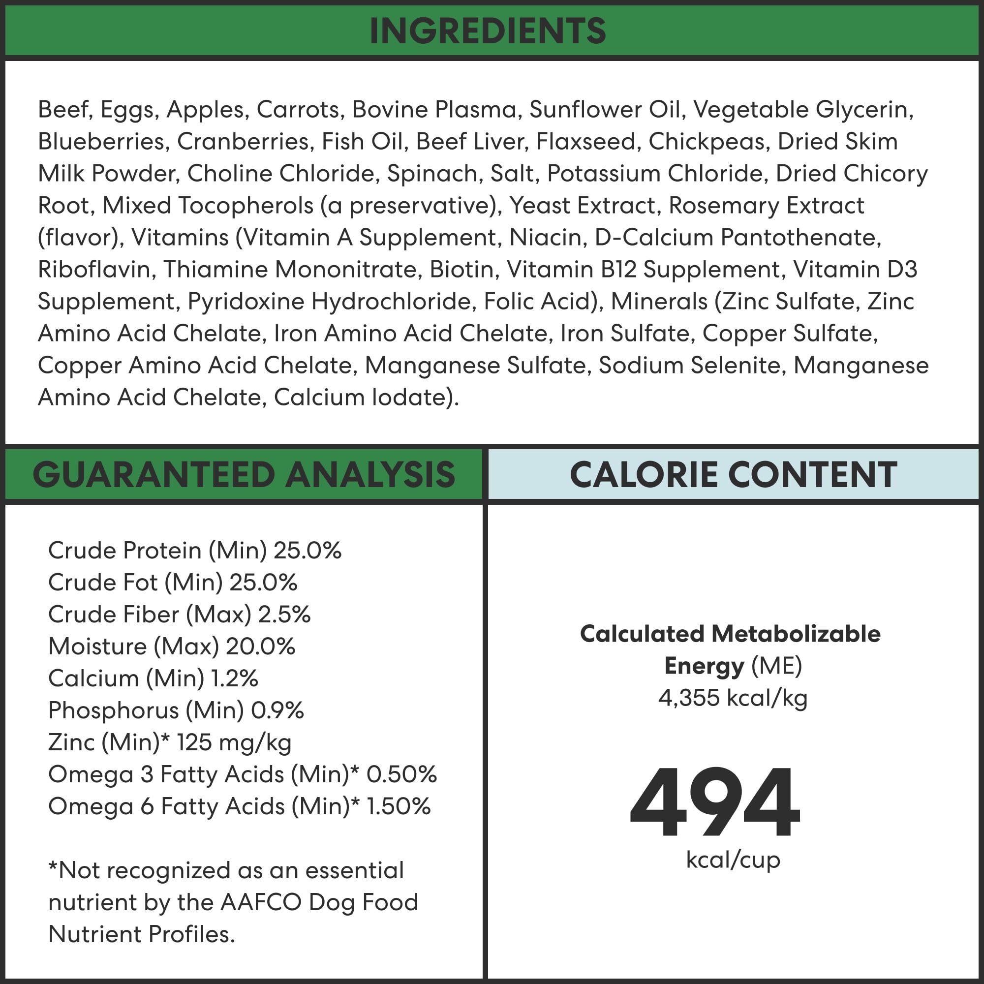 Hecho en EE. UU. con ingredientes globales para The Pets Table Beef & Berries