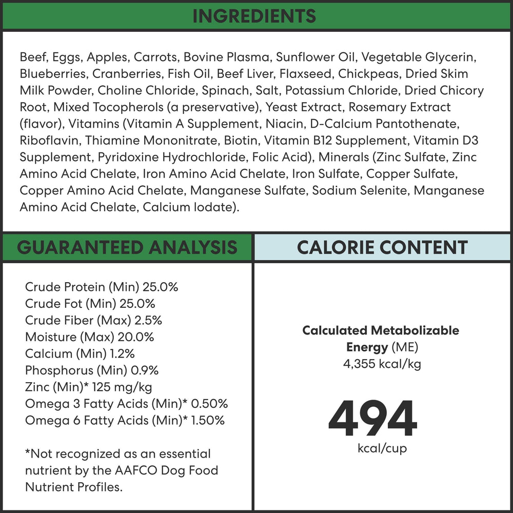 Hecho en EE. UU. con ingredientes globales para The Pets Table Beef & Berries