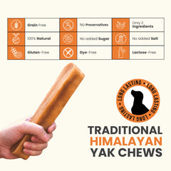 The Safe Dog Chew Company ingredientes: leche de yak del Himalaya y lima, opción simple.