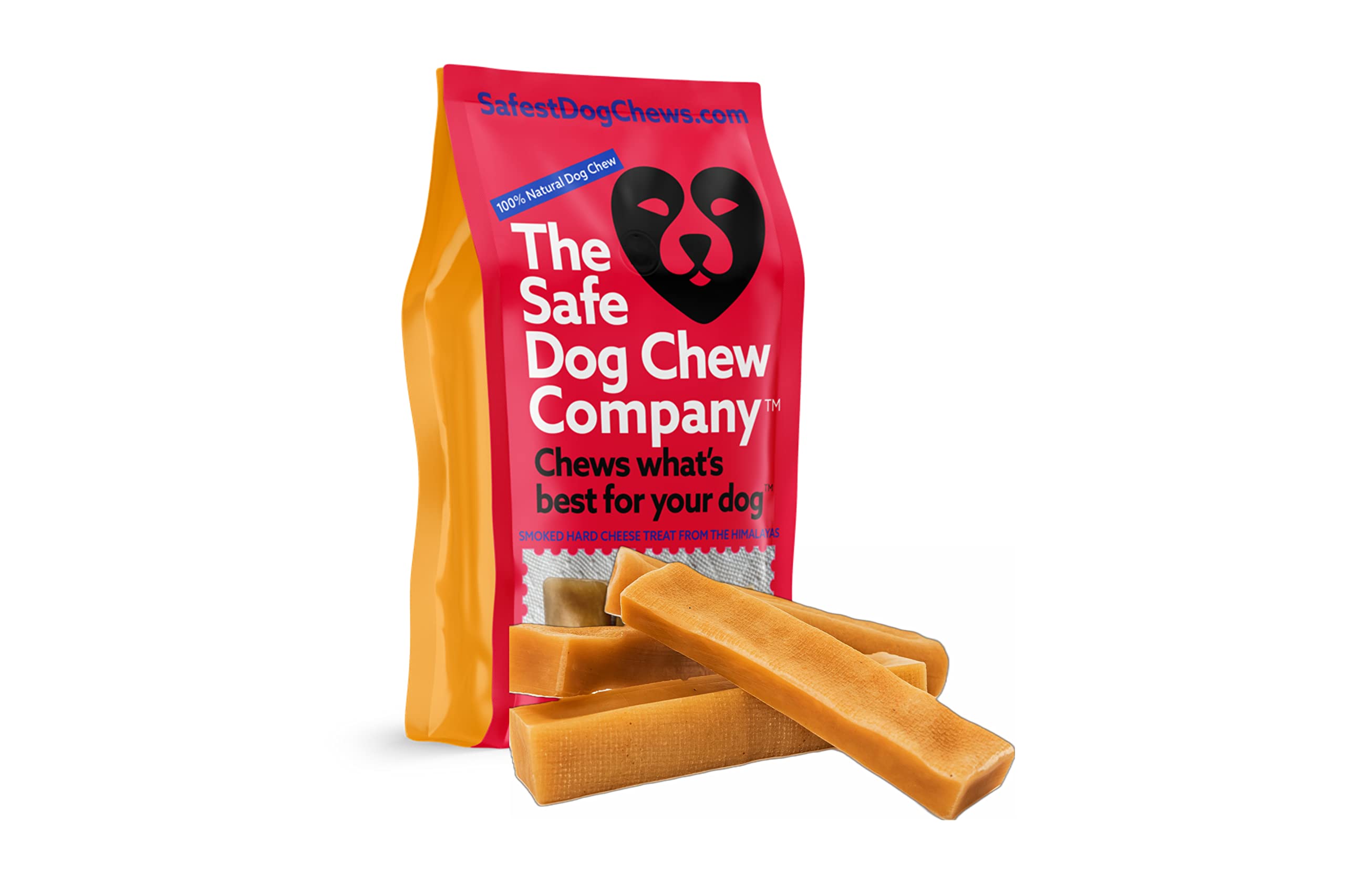 The Safe Dog Chew Company pack4-queso-himalayo-extragrande: snack duradero para perros grandes.