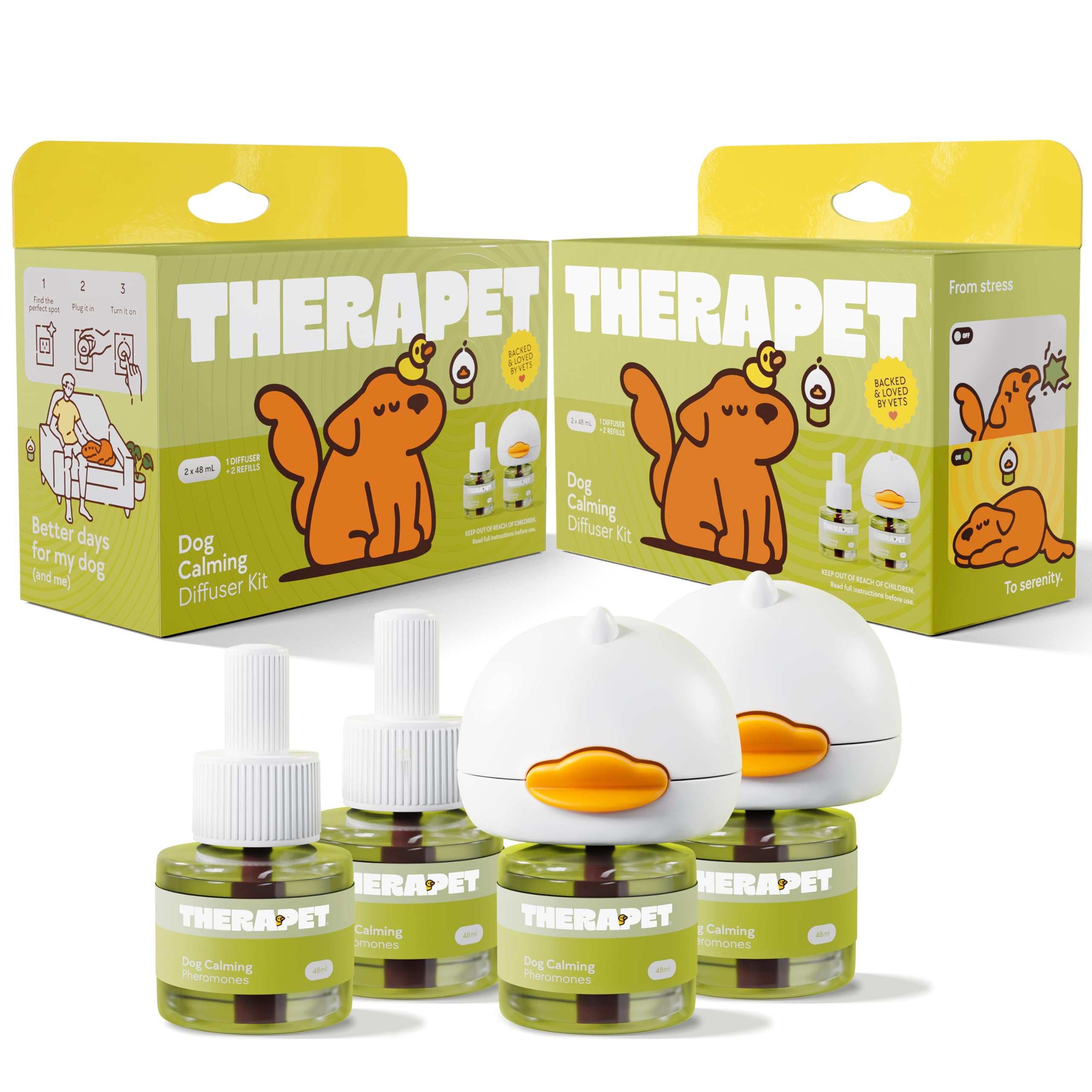 TherapetMD difusor-perro-calma-2pack crea un ambiente sereno para tu mascota.