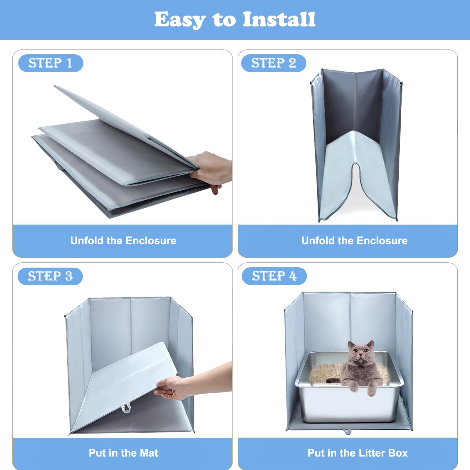 THINMUHAND interior espacioso para gatos de hasta 15 libras