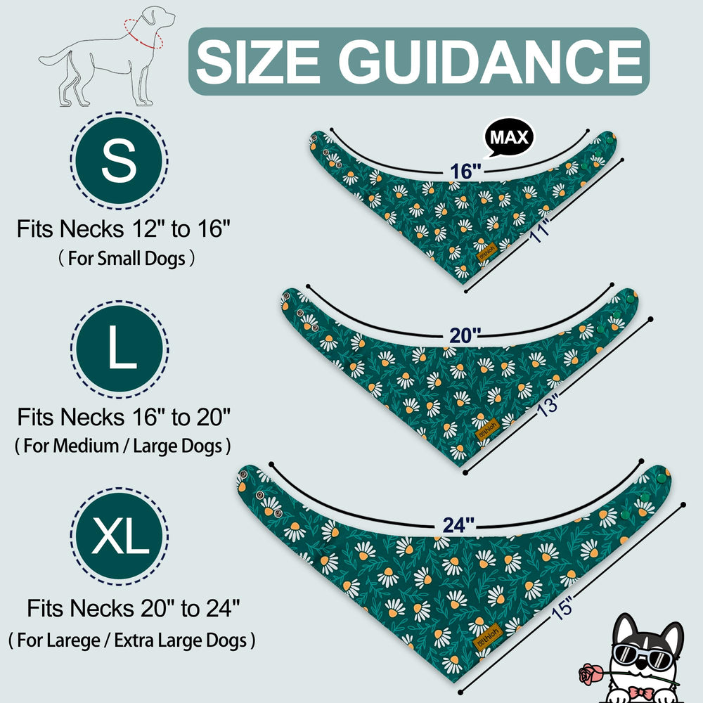 Bandana THLOH con botón de presión y ajuste rápido para cuello cómodo.