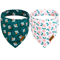 Bandana THLOH para perro con diseño margaritas, ideal para paseos de primavera.