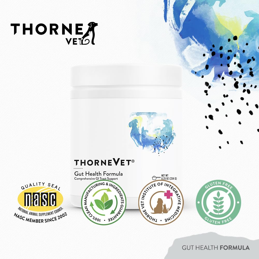 ThorneVET fórmula de salud intestinal, polvo para uso diario.