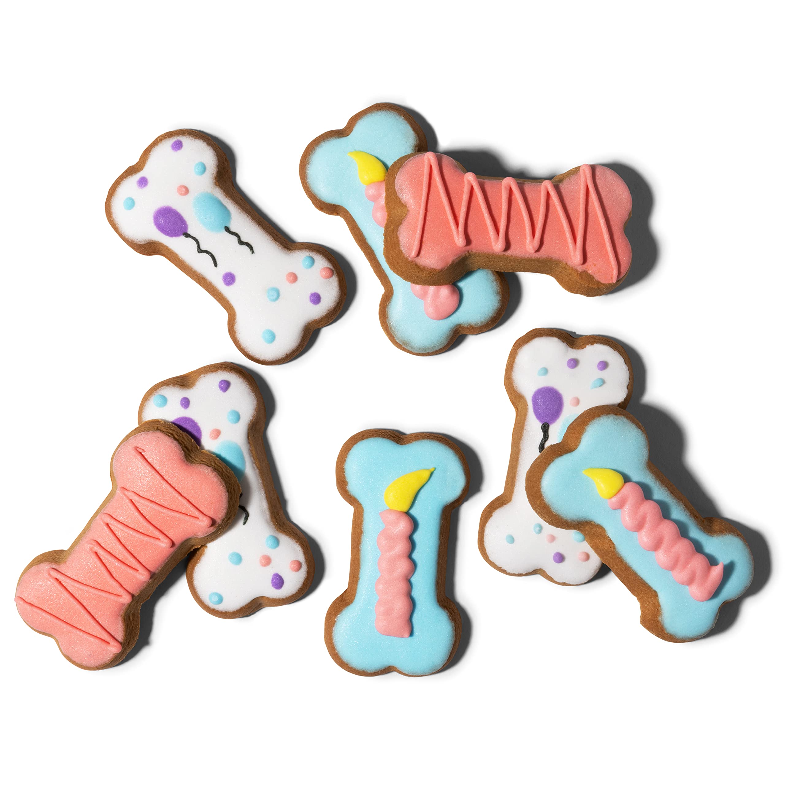Thoughtfully Pets galletas decoradas a mano rosa, perfectas para celebrar al perro.