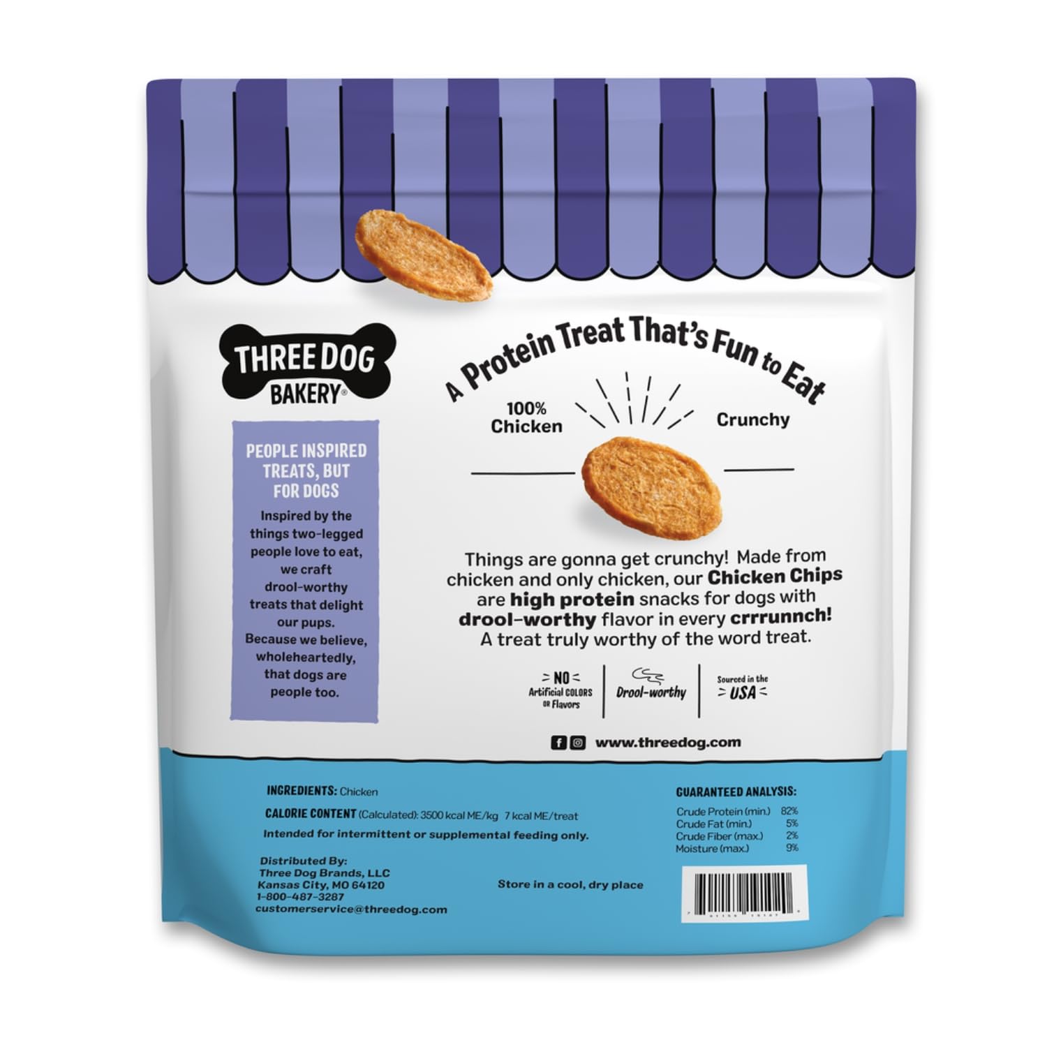 Chips Bark'N Crunch! de pollo, aroma sabroso para despertar interés del perro.