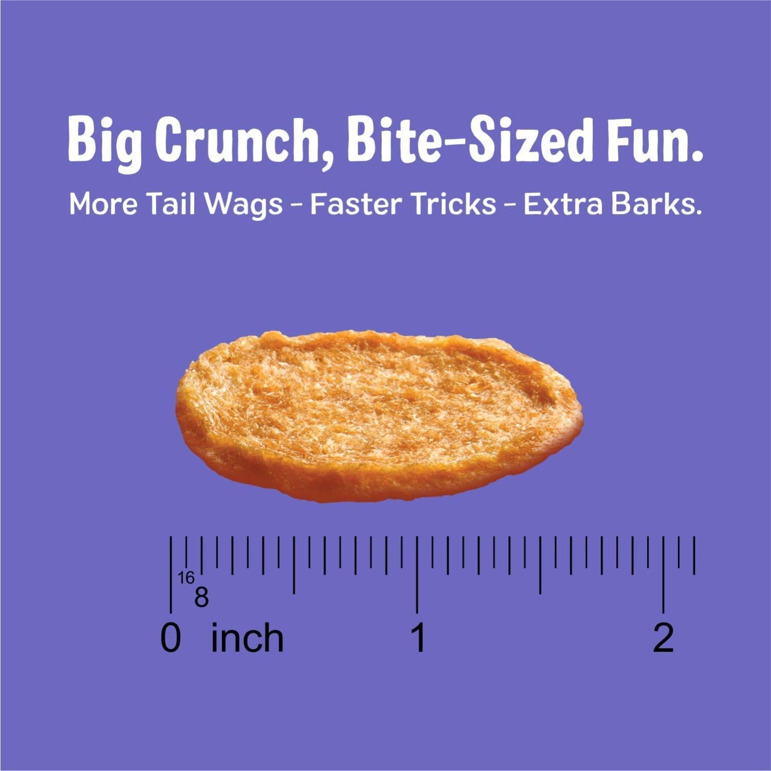Sin rellenos ni colorantes artificiales, Bark'N Crunch con pollo real.