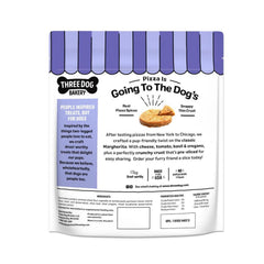 Three Dog Bakery Pupinos Pizza Cookies muestran rebanadas tentadoras para tu perro.