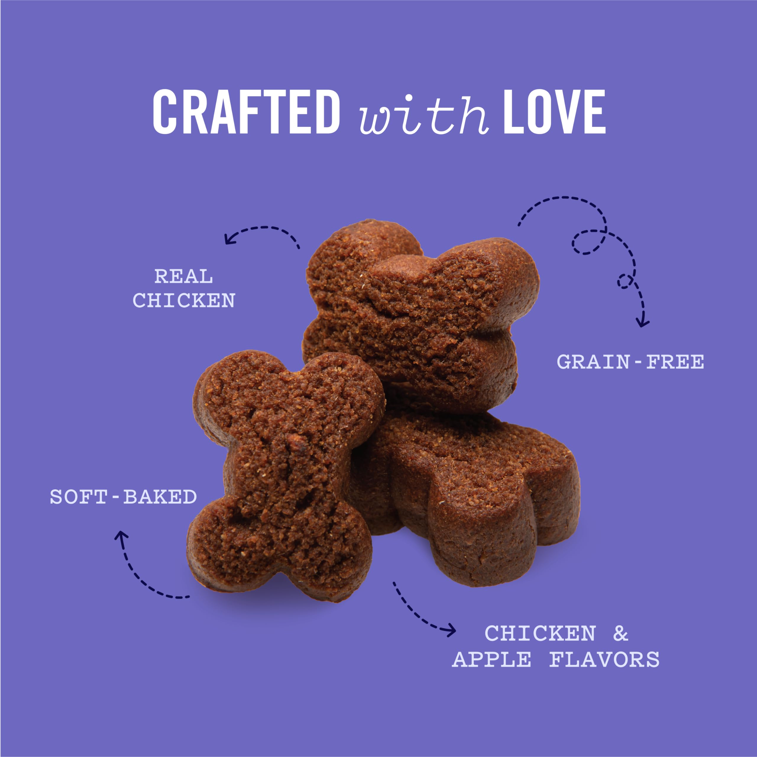 Three Dog Bakery: textura suave para masticar, adecuada para perros mayores.