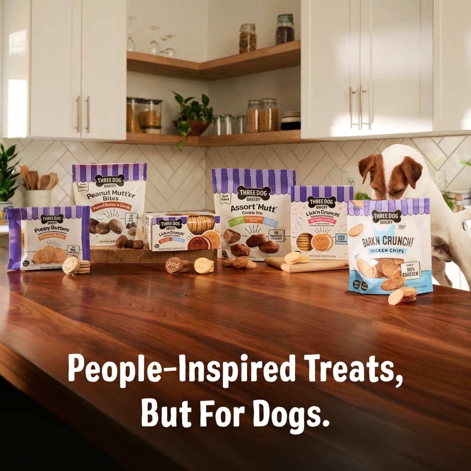 Three Dog Bakery Woofers son recompensa ideal para sesiones de entrenamiento.