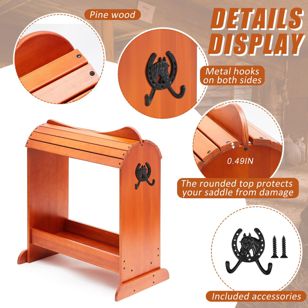 Threehoney ganchos en forma de cabeza de caballo para riendas.