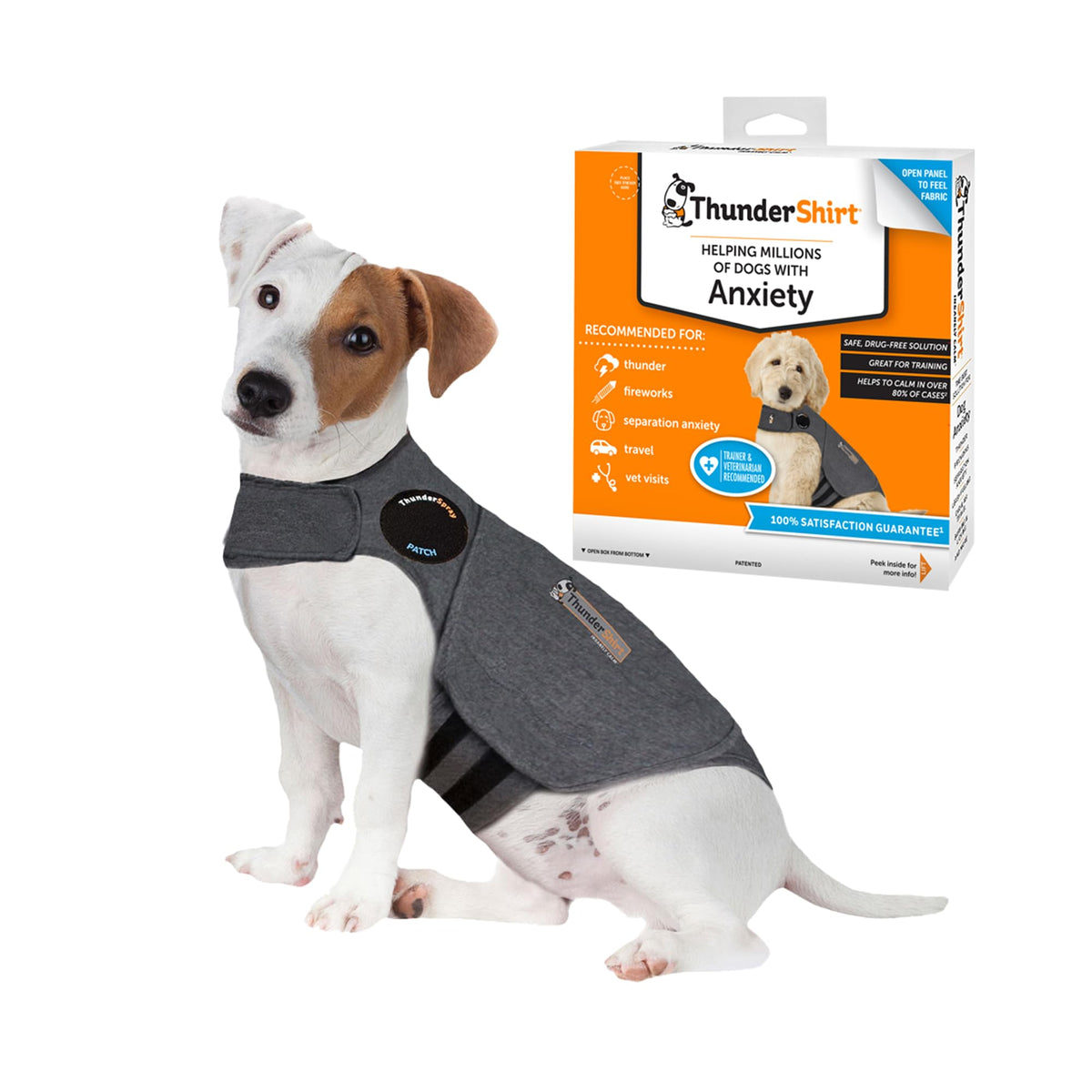 ThunderShirt para perros pequeños con ajuste de presión suave para calma durante tormentas