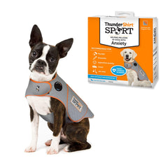 ThunderShirt para perros frontal; ajuste cómodo para calmar la ansiedad.