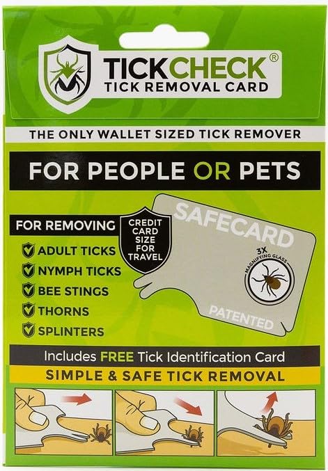 TickCheck Tarjeta eliminadora de garrapatas en tamaño billetera para uso diario