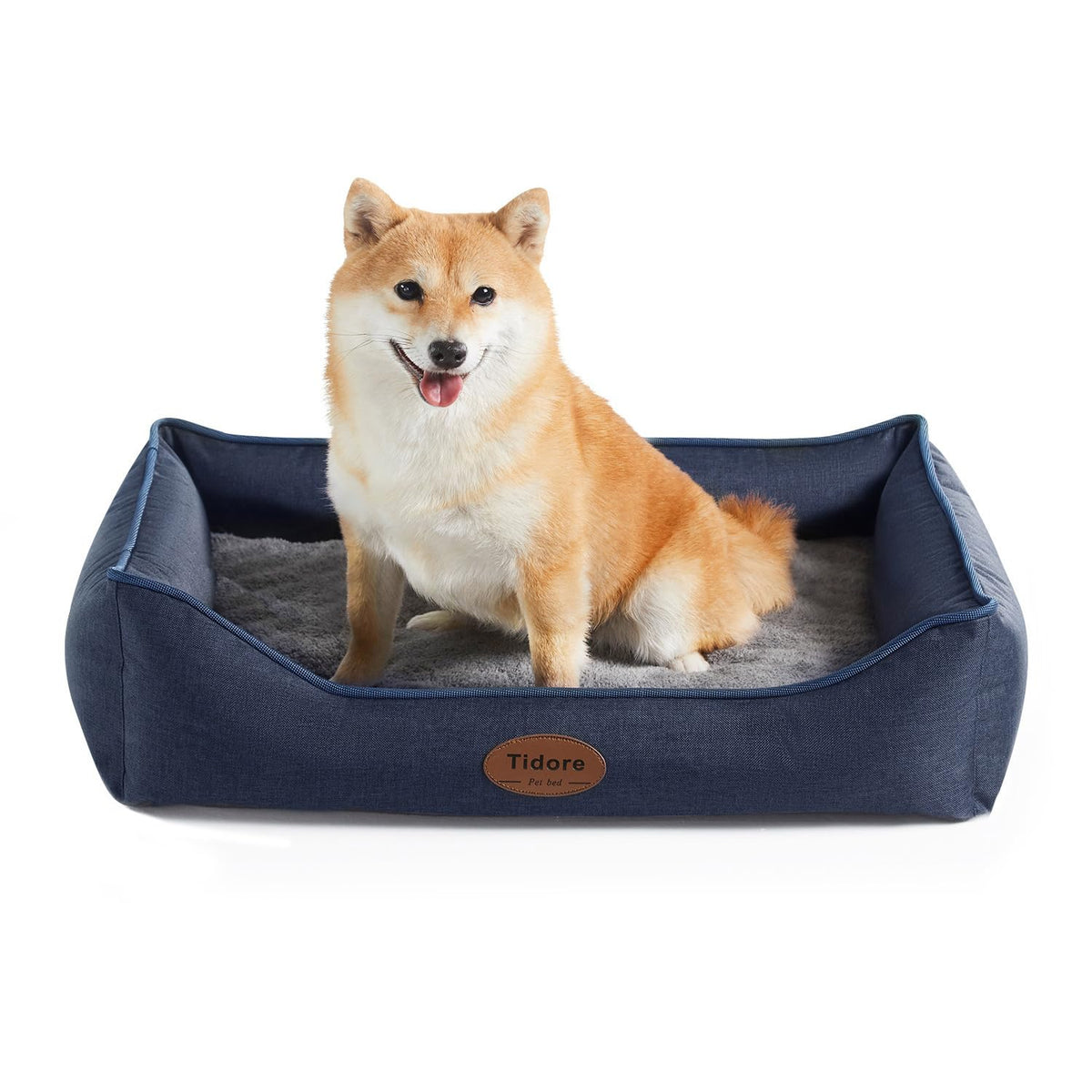 Cama Tidore ortopédica para perros pequeños con espuma huevo y soporte