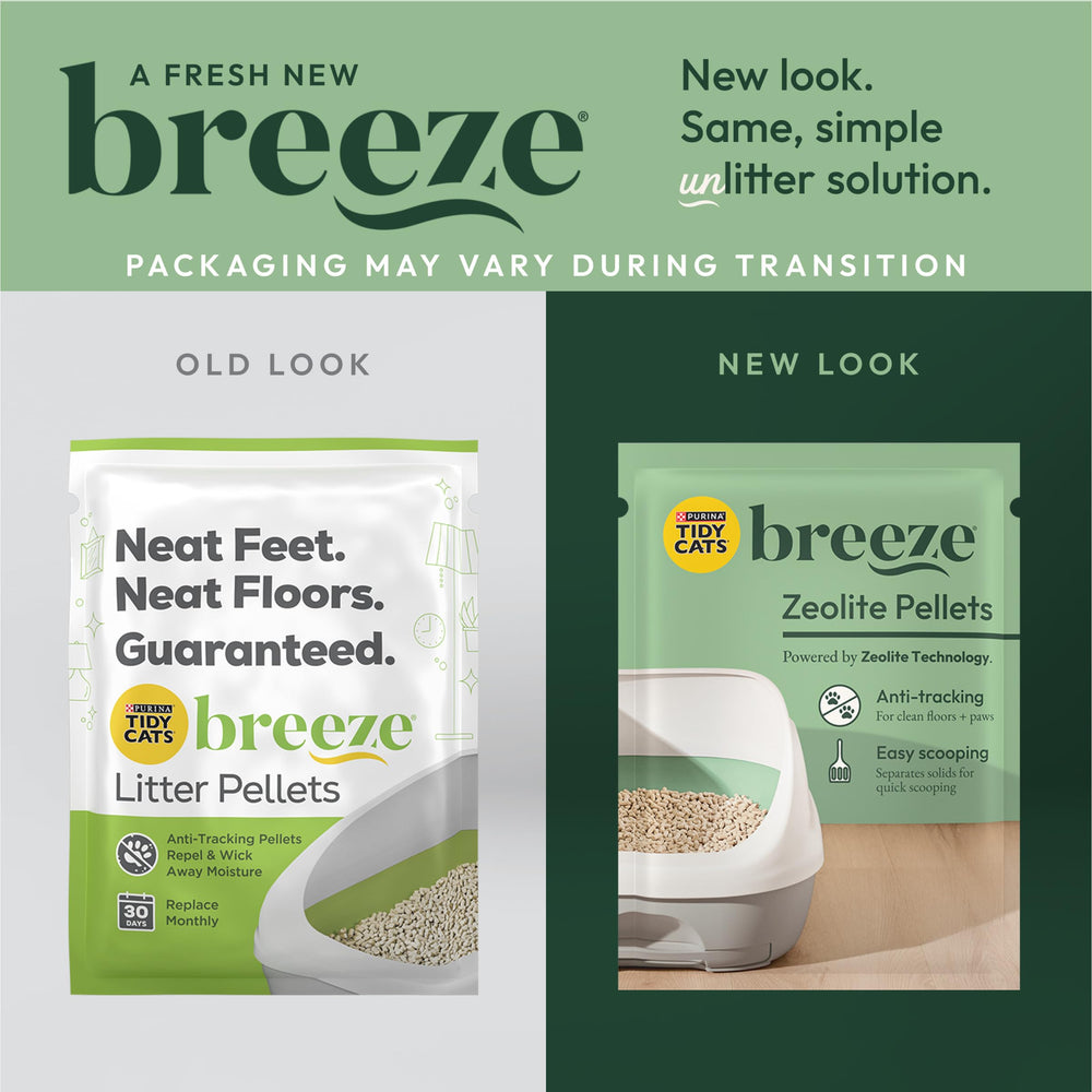 Tidy Cats Breeze pellets deshidratantes-olor para mantener la caja fresca.